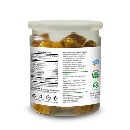 Nature Land Organics Dry Amla Candy Chatpata - Distacart
