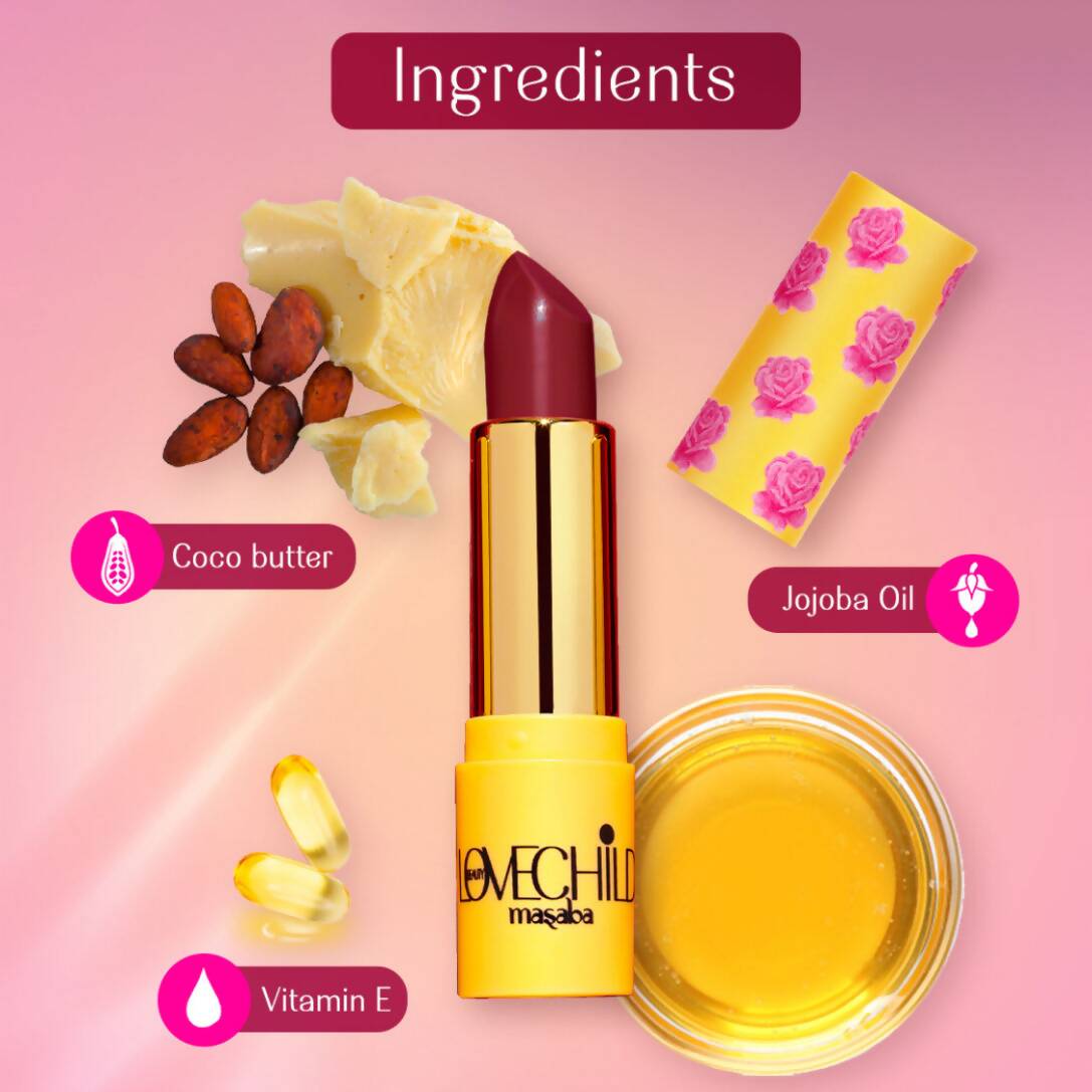 LoveChild By Masaba Gupta Rani Core Luxe Matte Lipstick - Pink Phool - Distacart
