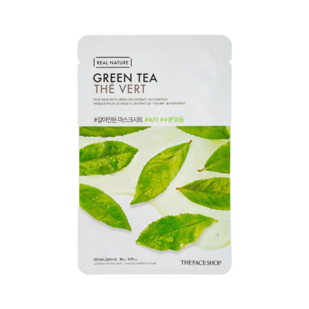 The Face Shop Real Nature Green Tea Face Mask - Distacart