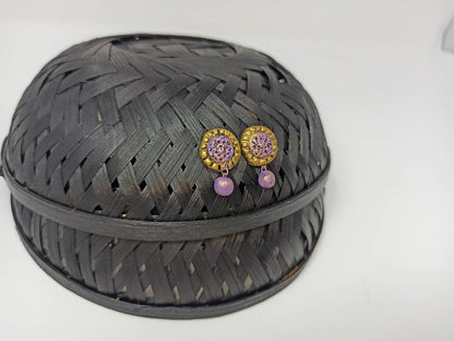 Terracotta Button Studs