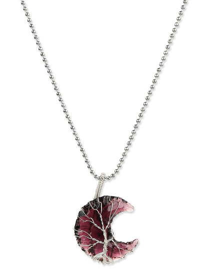 Women's Silver-Toned Purple Silver-Plated Handcrafted Chain - Ruby Raang - Distacart