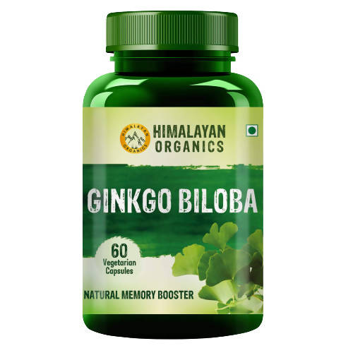 Himalayan Organics Ginkgo Biloba, Natural Memory Booster: 60 Vegetarian Capsules