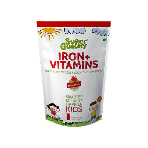 Super Gummy Iron + Vitamins Gummies for Kids (Strawberry Flavor) - Distacart