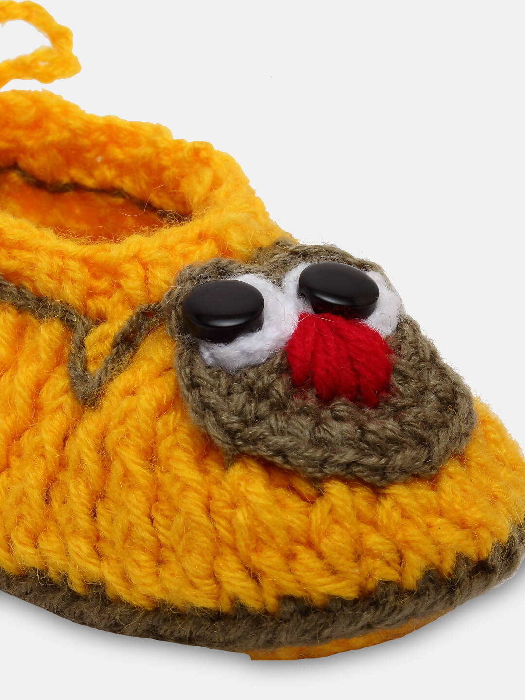 Chutput Kids Woollen Hand Knitted Cartoon Detailed Booties - Yellow - Distacart