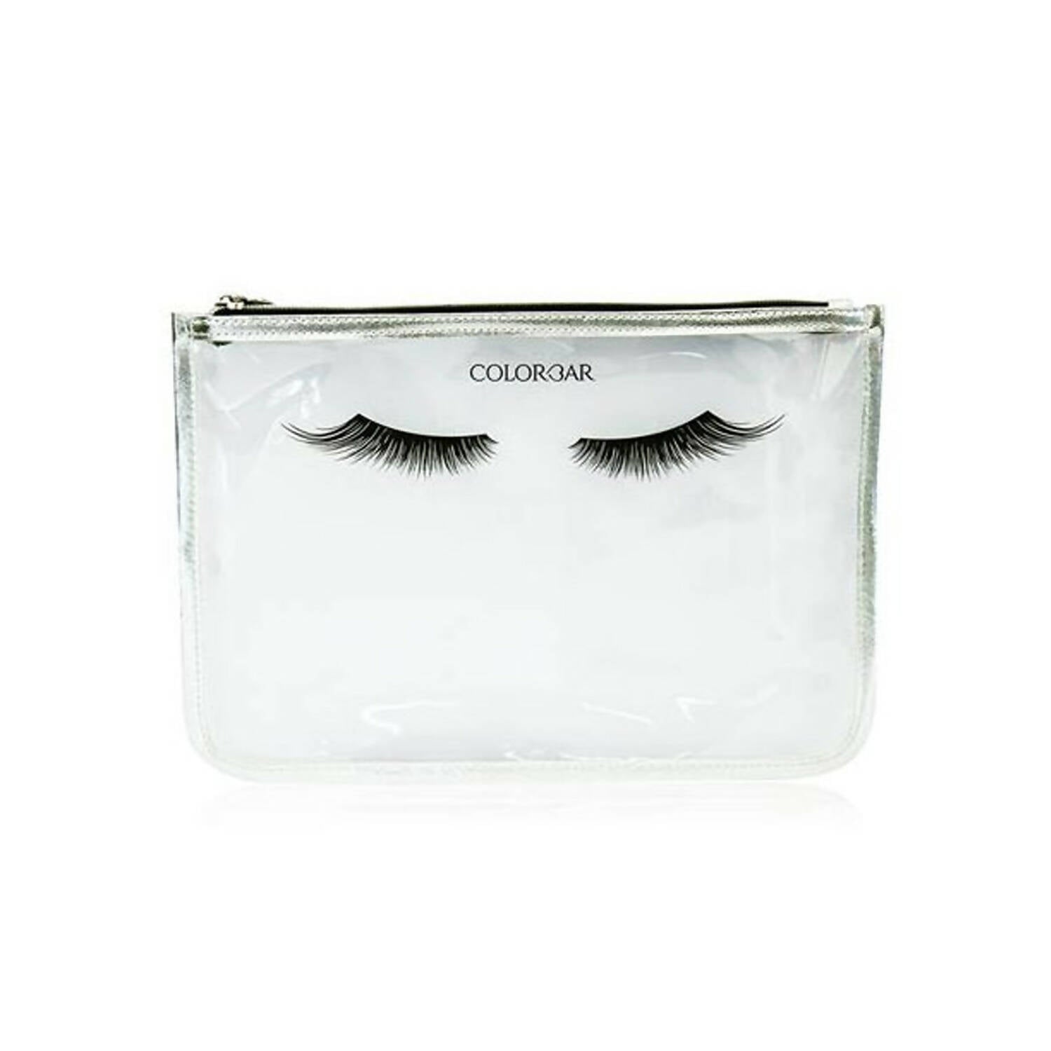Colorbar Pouch Lips & Lashes Flat Pouches (Set Of Two) - White+Blush Pink - Distacart