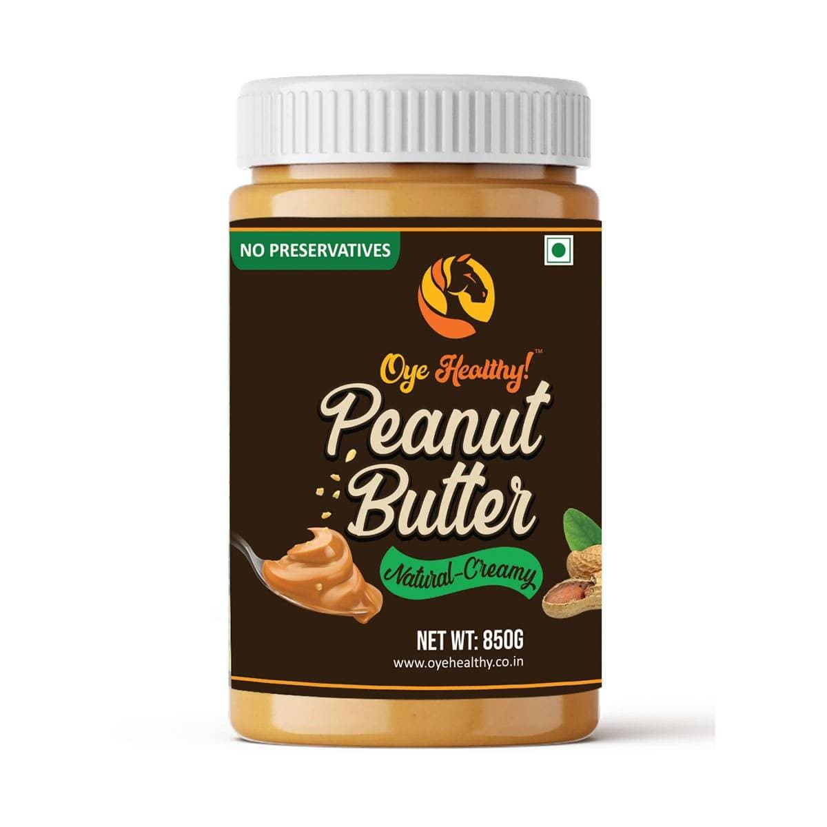 Oye Healthy! Peanut Butter Natural Creamy - Combo Pack of 2 ( 850gm + 340gm )