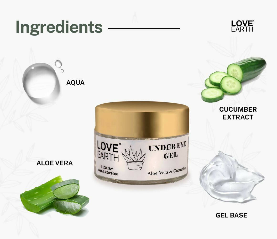Love Earth Under Eye Gel - Aloe Vera & Cucumber - Distacart