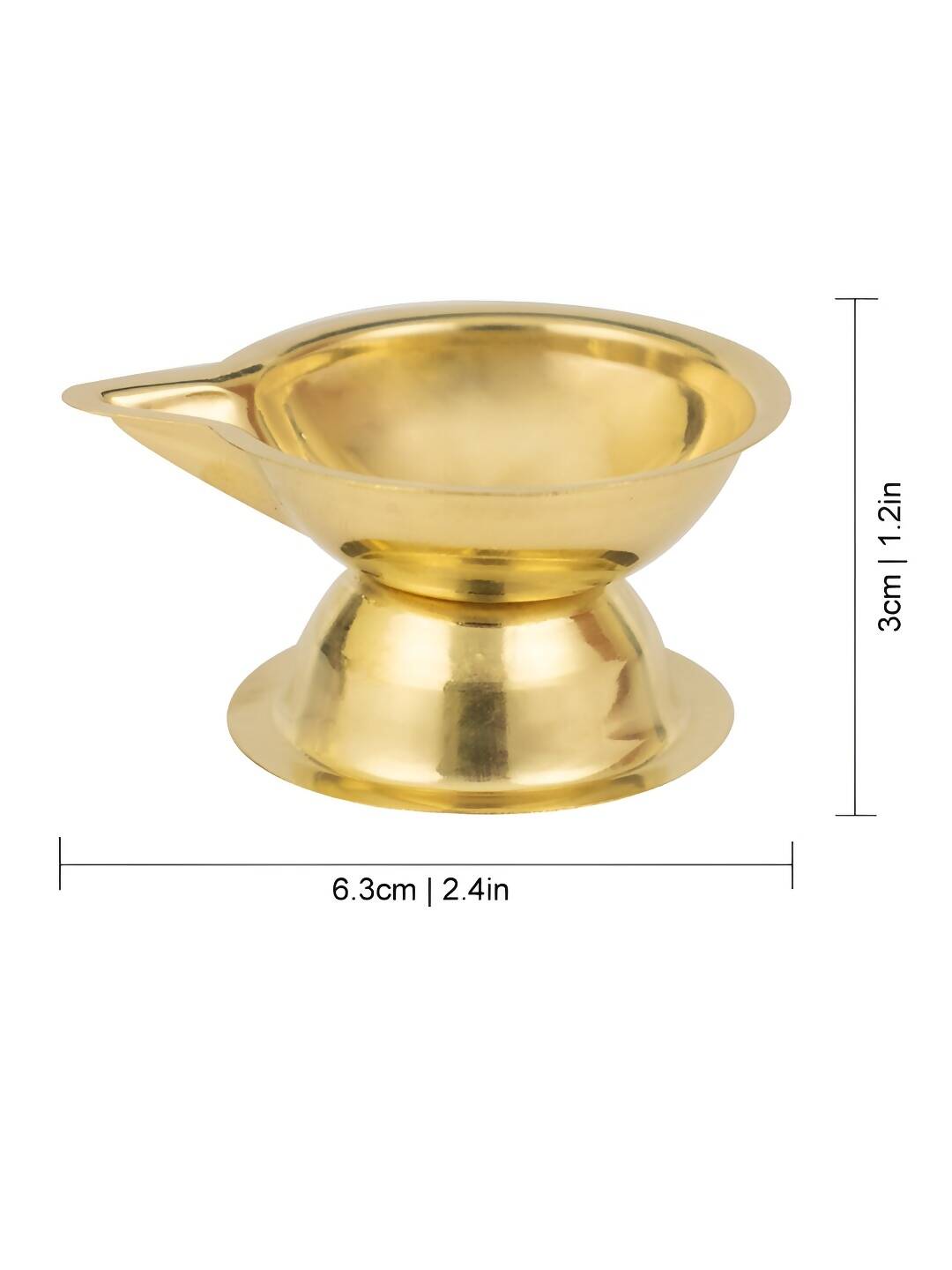 Spillbox Gold-Toned Brass Diya Stand Pooja Essential - Distacart