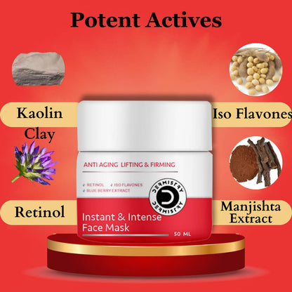 Dermistry Anti Aging Instant Intense Face Lift Serum & Instant Intense Face Mask - Distacart