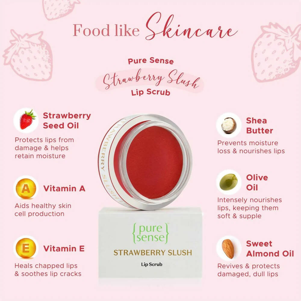 PureSense Strawberry Slush Lip Scrub - Distacart