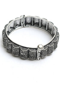 Thumbnail for Mominos Fashion Kamal Johar Oxidised Silver Bangles Set