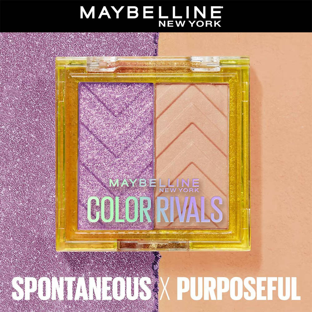 Maybelline New York Color Rivals Longwear Eyeshadow Duo - Spontenous X Purposeful - Distacart