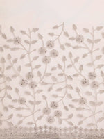 Thumbnail for Kalini Floral Embroidered Beads And Stones Embellished Net Saree - Distacart