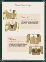 Thumbnail for Mitera Green & Gold-Toned Ethnic Motifs Zari Organza Saree - Distacart