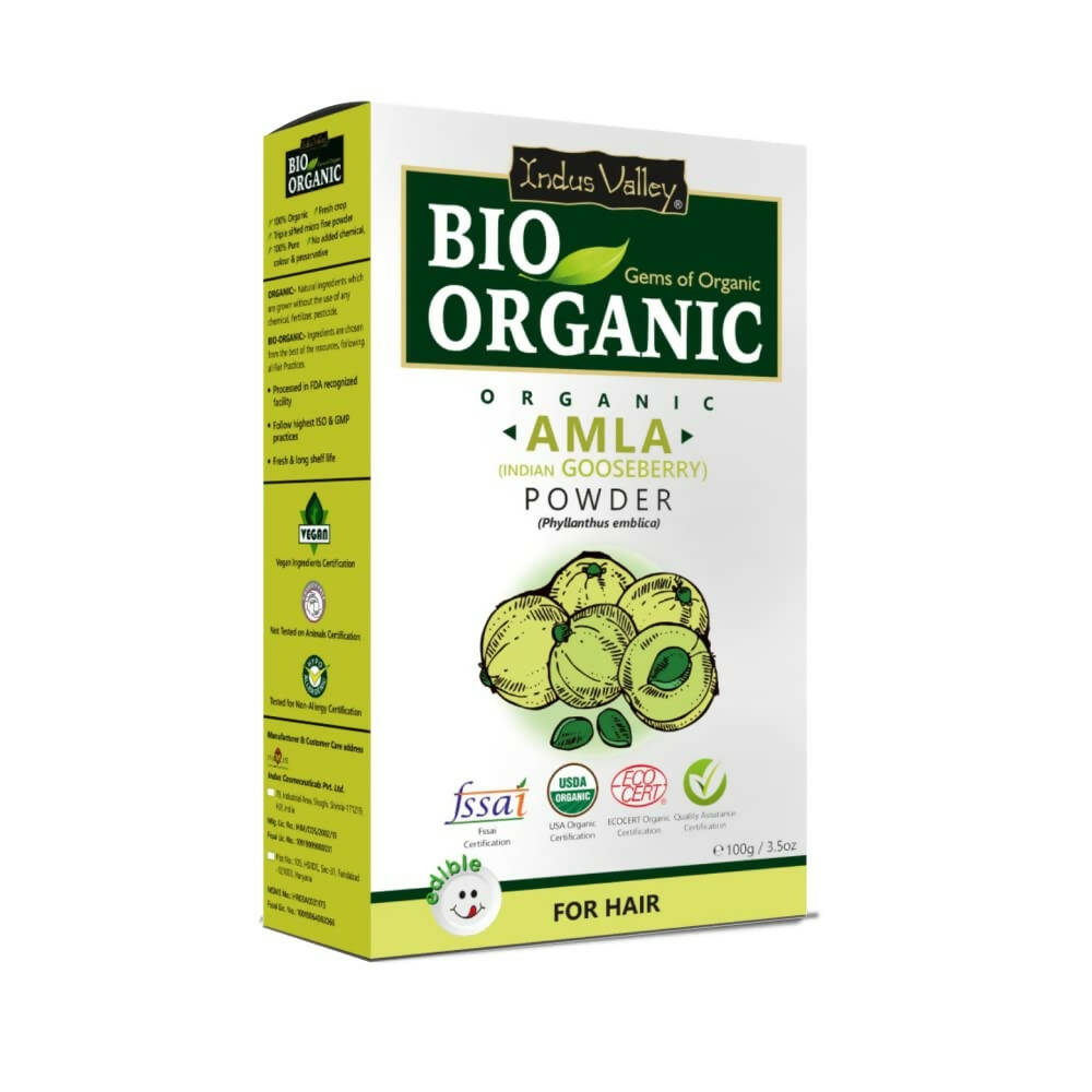 Indus Valley Bio Organic Amla (Indian Gooseberry) Powder For Hair - Distacart
