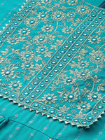 Thumbnail for HERE&NOW Floral Yoke Design Regular Beads and Stones Pure Cotton Kurta with Sharara - Distacart