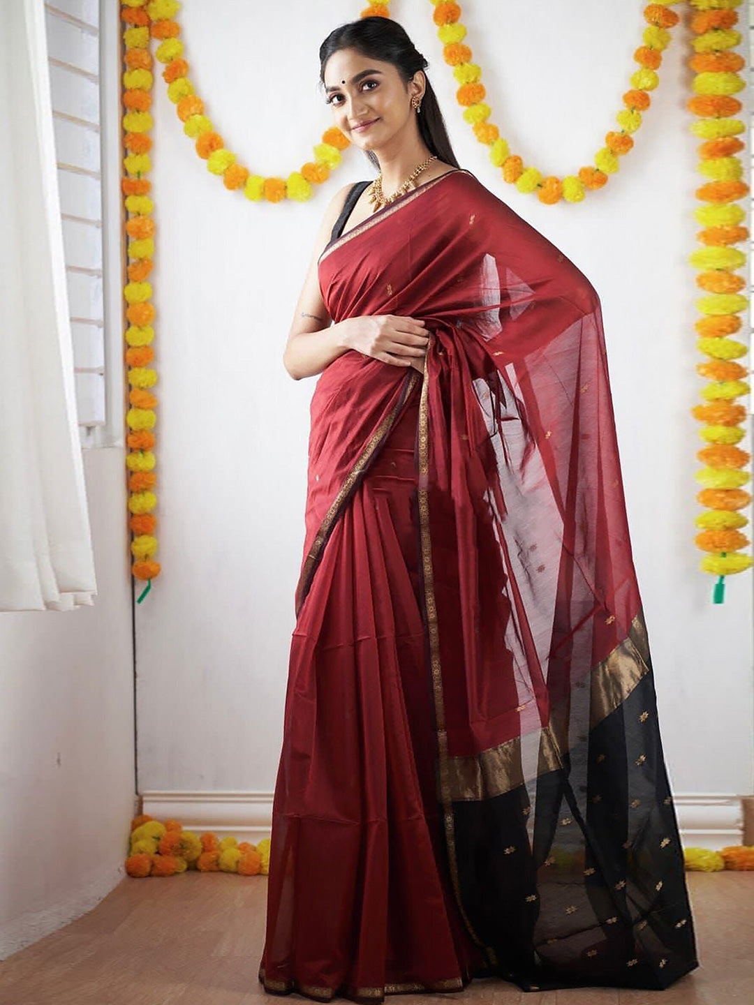 Kalini Ethnic Motifs Woven Design Silk Blend Kanjeevaram Saree - Distacart