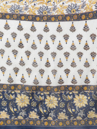 Thumbnail for Libas Navy Blue Pure Cotton Floral Print Kurta with Palazzos & Dupatta - Distacart
