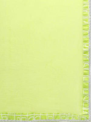 Libas Green Printed Kurta with Palazzos & Dupatta - Distacart