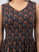 Thumbnail for Kalini Women Brown Ethnic Motifs Floral Tiered Anarkali Kurta - Distacart