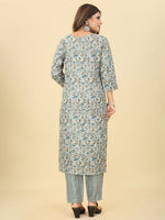 Thumbnail for Kalini Ethnic Motifs Printed Thread Work Kurta with Trousers - Distacart