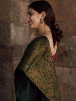 Thumbnail for Kalini Ethnic Motifs Woven Design Zari Banarasi Saree - Distacart