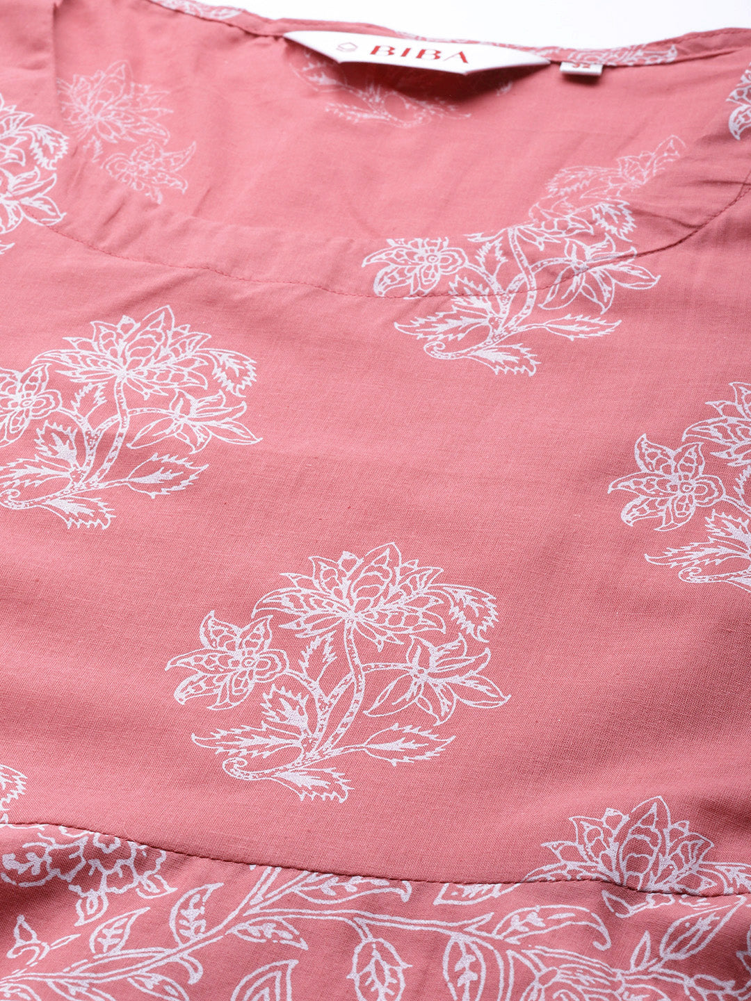 Biba Women Assorted Pure Cotton Ethnic Motifs Printed Anarkali Kurta - Distacart