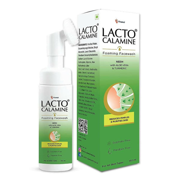 Lacto Calamine Neem with Aloe & Turmeric Foaming Face Wash - Distacart