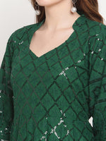 Thumbnail for Kalini Ethnic Motifs Embroidered Chikankari Cotton Anarkali Kurta - Distacart