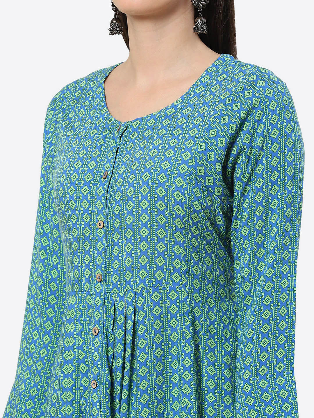 Biba Ethnic Motif Printed A-Line Kurta - Distacart