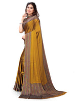 Thumbnail for Kalini Mustard & Brown Printed Saree - Distacart
