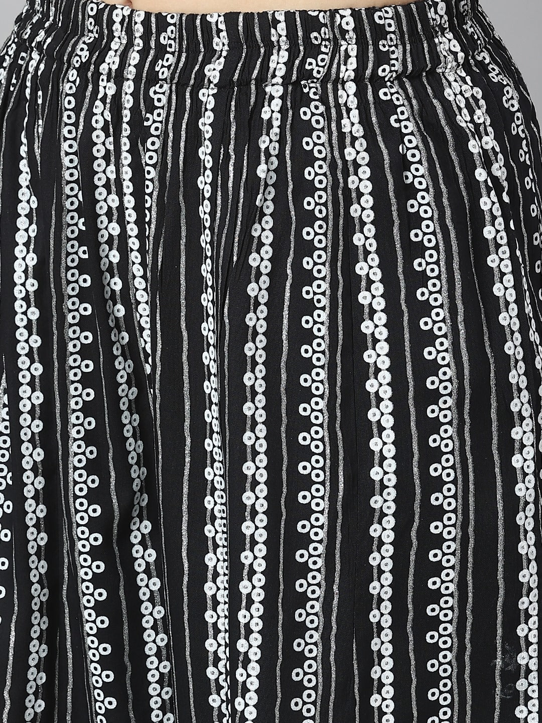 Kalini Women Black Ethnic Motifs Printed Kurta with Sharara - Distacart