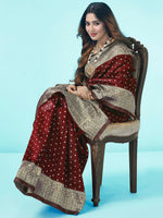 Thumbnail for Kalini Ethnic Motifs Zari Art Silk Banarasi Saree - Distacart