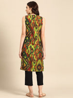 Thumbnail for Sangria Women Ikat Printed Kurta - Distacart
