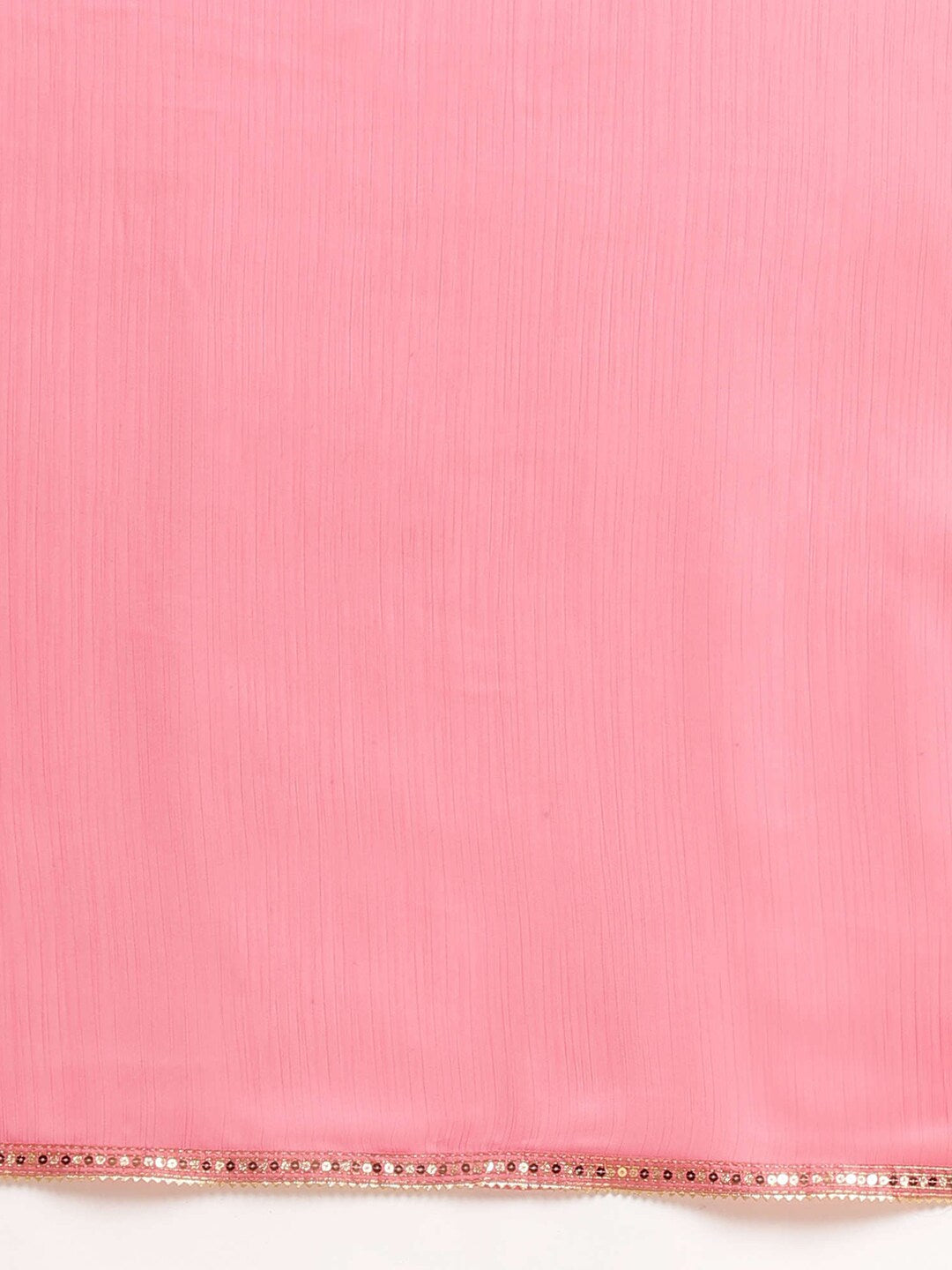Mitera Pink Embellished Border Satin Chiffon Saree - Distacart