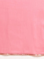 Thumbnail for Mitera Pink Embellished Border Satin Chiffon Saree - Distacart