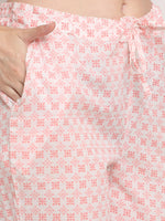 Thumbnail for Kalini Women Peach-Coloured Yoke Design Pure Cotton Kurta with Trousers & Dupatta - Distacart