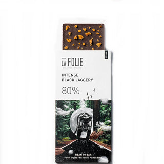 La Folie Intense Black Jaggery Chocolate - Distacart