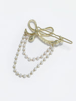 Thumbnail for Panash Women Gold-Toned Embellished Chain Drop Hair Pin - Distacart