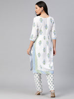 Thumbnail for Kalini Women Floral Printed Regular Kurta with Trousers - Distacart