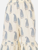 Thumbnail for NOZ2TOZ Blue Floral Printed Pleated Kurta with Skirt For Girls - Distacart