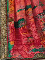 Thumbnail for Anouk Pure Chiffon Block Print Saree - Distacart