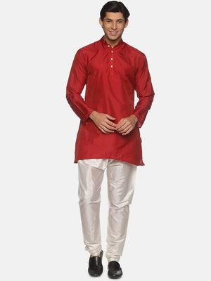 Sethukrishna Men Maroon Kurta with Pyjamas - Distacart