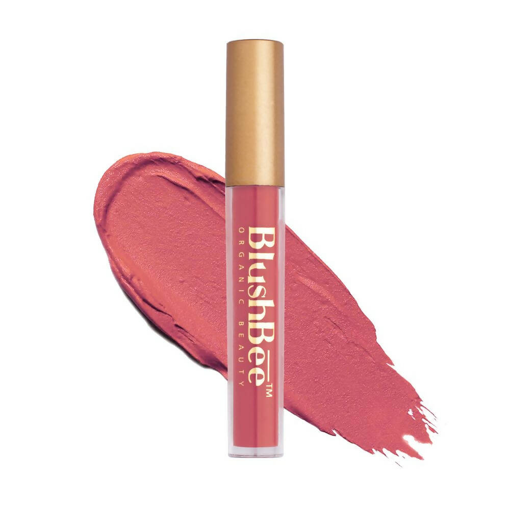 BlushBee Organic Beauty Lip Nourishing Liquid Lipstick - Dusty Pink - Distacart