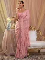 Thumbnail for Koskii Embellished Beads and Stones Saree - Distacart