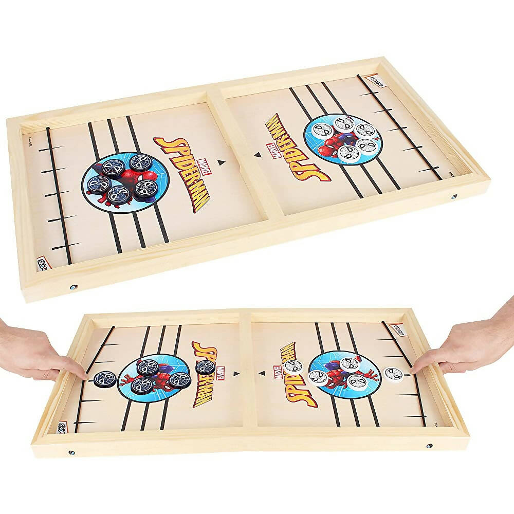 Skoodle Marvel Spider-Man Sling Puck Game, Super Fast Portable Table Board Game for Kids and Adults - Distacart