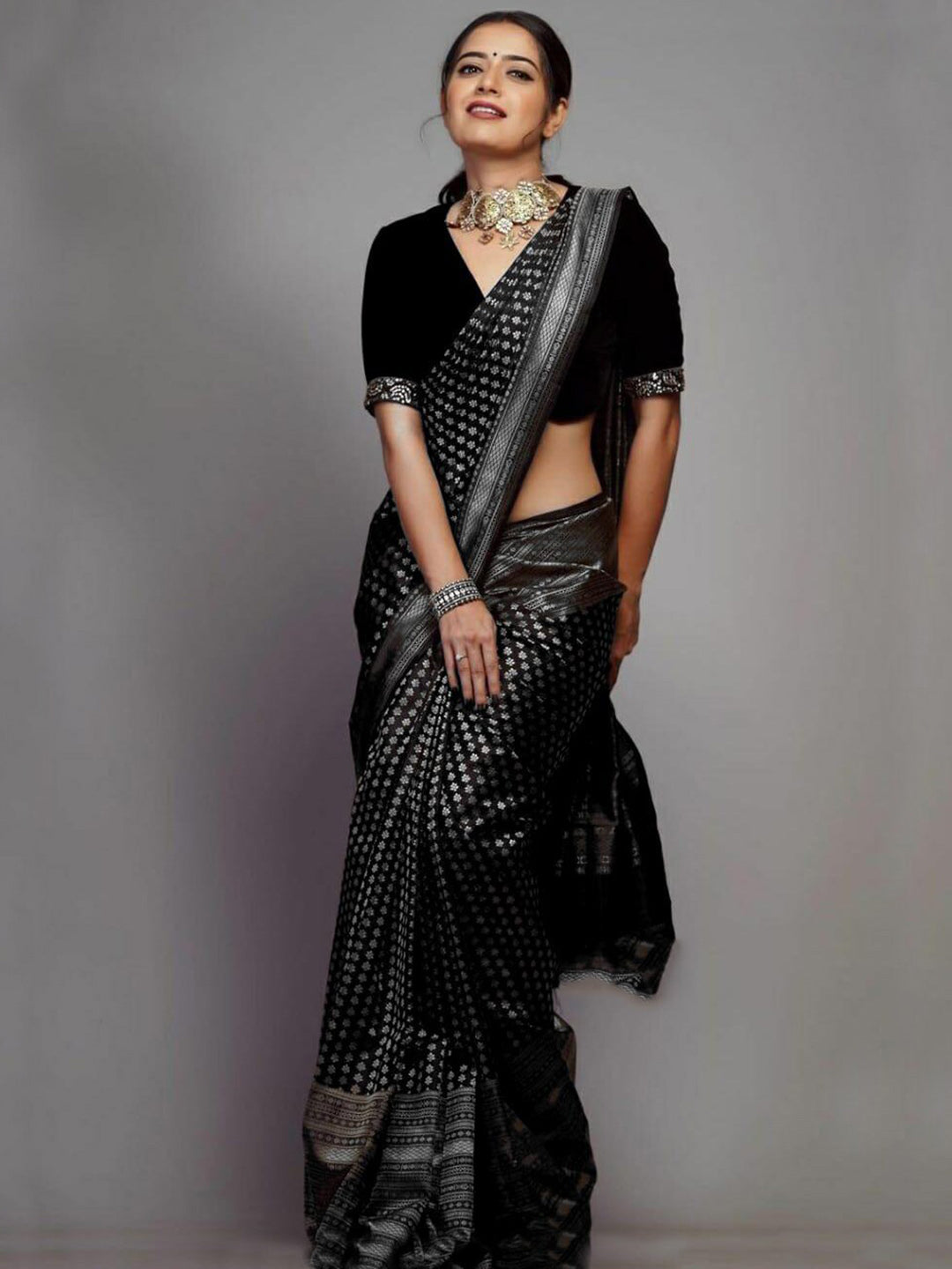 Kalini Ethnic Motifs Woven Design Zari Designer Kanjeevaram Saree - Distacart