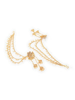 Thumbnail for Shining Diva Gold Plated Taselled Classic Jhumkas - Distacart