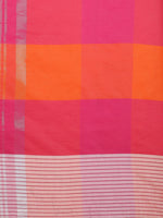 Thumbnail for Saree Mall Pink & Orange Checked Saree - Distacart