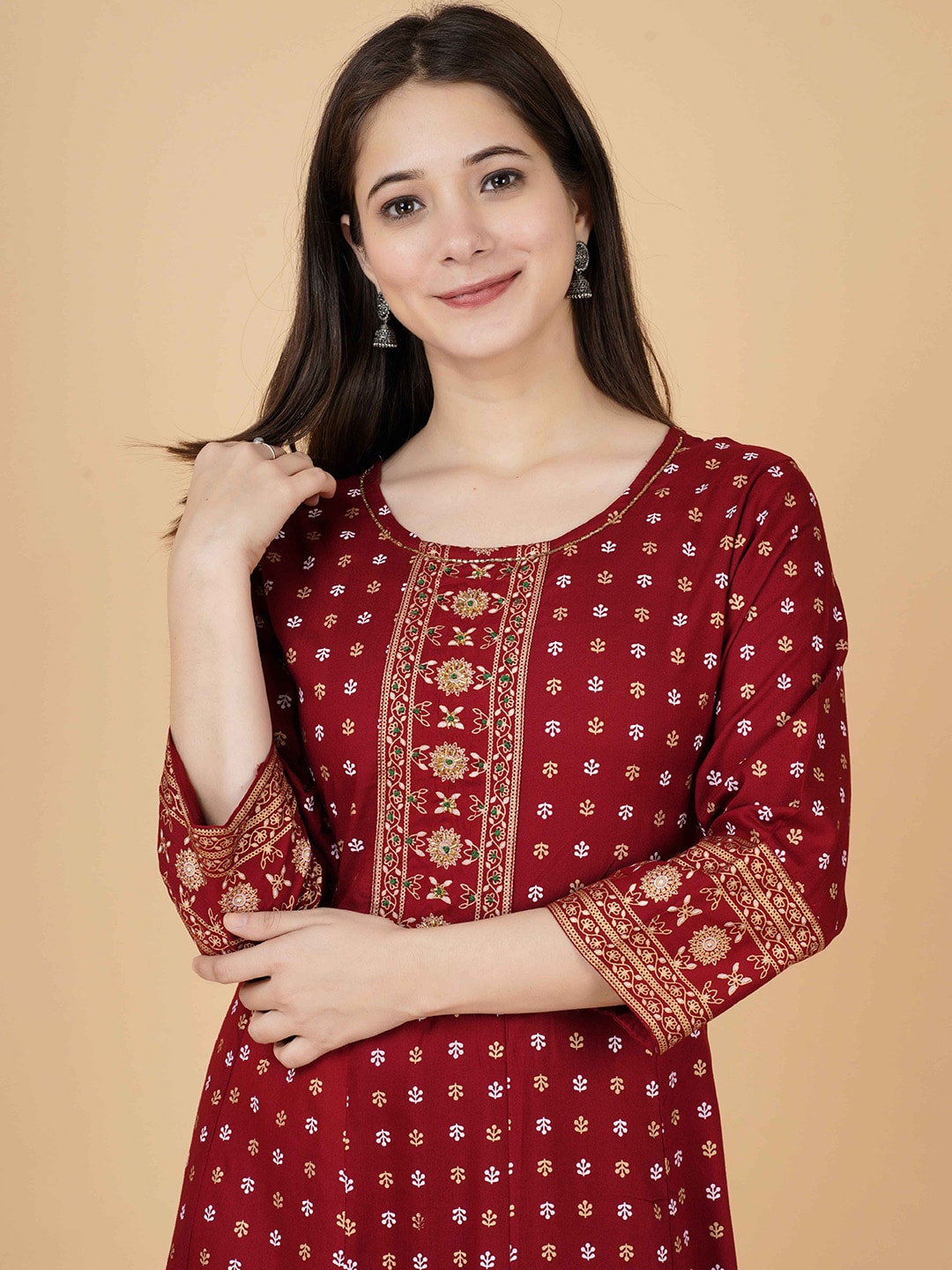 Kalini Ethnic Motifs Printed Anarkali Kurta - Distacart